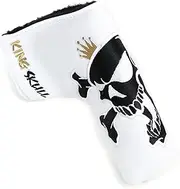 [CNC GOLF] King Skull Black & White Putter Cover Headcover for Scotty Cameron Taylormade Odyssey Blade