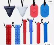 Sensory Chew Necklace by GNAWRISHING 10-Pack for Autistic, ADHD, SPD, Occral