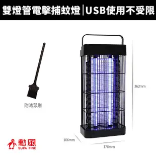 【勳風】雙燈管USB電擊式捕蚊燈(DHF-S2059)