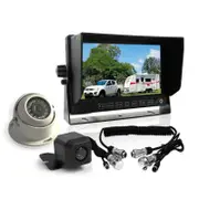 Elinz 7" Monitor HD 12V/24V Reversing CCD 2 Camera 4PIN System Trailer Cable Caravan