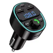 Bluetooth 5.4 FM Transmitter Car Adapter - Car Bluetooth Adapter with Fast Ch...