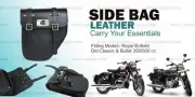 Side Bag With Push Lock Fit For "Royal Enfield Old Classic & Bullet 350/500" (for: Royal Enfield)