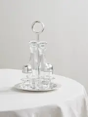 [Christofle] Christofle - Vertigo Crystal And Silver-plated Condiment Set - One size One size Silver