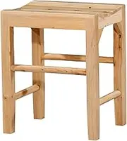 Wooden Bath Stool, Non-Slip Shower Seat Bench, Spa Bath Organizer Footstool,Bathroom Footstool,Curved Concave Design