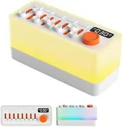 Takoo Sound Machine,Takoo White Noise Mixable,Takoo Dreammate 3-in-1 Speaker,Mixable Decompression Sleep Aid,Mixable 3 in 1 Sleep Noise Aid,12 Colors Night Light,8 Natural Sound Effects (White*1)