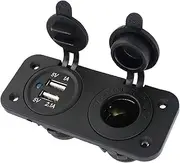 AIMALL Car Dual USB Cigarette Lighter Socket – 12-24V Car Adapter with Dual USB Ports (5V 1A/2.1A) for Mobile Phone Charging