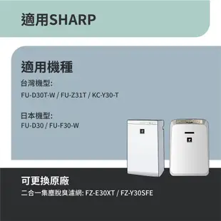 適用Sharp夏普FU-D30T FU-Z31T FU-Y30T FU-F30 FZ-E30XT 集塵脫臭濾網