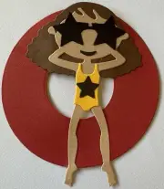 LITTLE GIRL ON INNER TUBE “Pre-Made”Die-Cut(6pc)Lake•River •Swimsuit•Card Making
