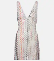 [Missoni] Missoni Zigzag sequined beach cover-up AU 14 multicoloured