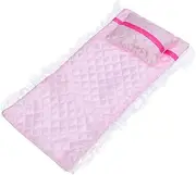 Sosoport Dollhouse Mini Accessories Pcs Bed Sheet Pillow Set Cotton Fabric Safe for Boys and Girls