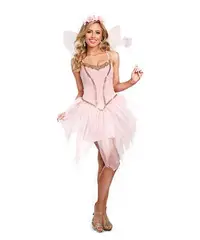 在飛比找Yahoo!奇摩拍賣優惠-【演出服】年會分碼萬聖節COS服裝森林粉色精靈花仙子公主天使