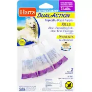 Hartz UltraGuard Topical FLEA & TICK PREVENTION DROPS Dogs Puppies 31-60 lbs
