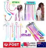Girls colourful Hair Braids Wig Ponytail Band Wig Hair Extensions 2 Style Bands