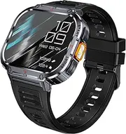 Smart Watch Answer/Make Calls Sports Modes Outdoor Flashlight Military Smart Watches for Men Heart Rate Sleep Monitor Message Reminder Music Control