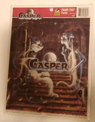 Casper the Friendly Ghost Frame Tray Christmas Puzzle 1995 - Golden Books