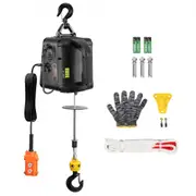 VEVOR 2-in-1 Electric Hoist Winch, 500 kg Lifting Capacity, 1500W Portable Power Winch Crane, 7 m Lifting Height, 4 m/min with Wired Remote Control, f