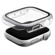 Uniq Apple Watch Series 10 42mm Voute Watch Case - Silver , 9H Curved Tempered Glass Screen Protector , Slim PC bumper [UNIQ-42MM-VOUSIL]
