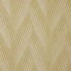 Modern Zig zag wave lines Yellow gold metallic faux fabric textured Wallpaper 3D