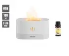 LED Oil Diffuser Ultrasonic Flame Light Mist Humidifier Air Purifier Essential O