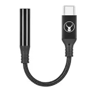 Bonelk USB-C to 3.5mm Long-Life Adapter (Black)