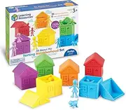 Learning Resources LER3369 All About Me Sorting Neighborhood, Fine Motor & Sorting Skills, SEL, Montessori Toys, Special Education Actives, Imaginative Play, 6 Pieces, Multi