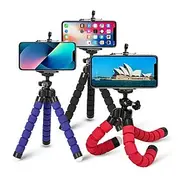 Octopus Leg Style Tripod Flexible Portable Adjustable Slip Resistant Phone Holder Mini Support with Clip for Desk Selfies Vlogging Live Streaming Compatible wi