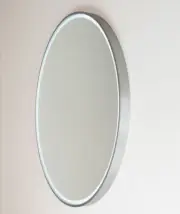 Remer Sphere DB 800mm Round Mirror Brushed Nickel Bluetooth Speakers & LED Light