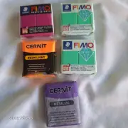5 piece 56g Cernit And FIMO Polymer Clay, Assorted Colours Polymer Clay & Craft