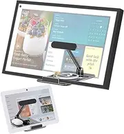 Laivli Aluminum Show 15 Stand, Swivel and Tilt for Easy Device Switch in Portrait and Landscape Mode, Adjustable Foldable With Tray Organizer