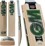 Gunn & Moore GM Cricket Bat | Verva | Seasoned English Willow | DXM, ToeTek and Now! | Sizes 4 to Full Size