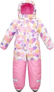 [Yueta] Kids Snowsuit 1-piece Ski Suits Overalls snow pants Jacket Colorful Coats Jumpsuits for Boys Winter Snowboarding
