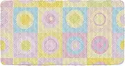 Plaid and Circles Yellow Vintage Fashion Travel Toddler Bed Sheet Waterproof Cot Sheet for Cot Mattress Pad for Kids Travel Mattress 50'' x 25'' (Sheet,Bed Not Included)