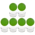 Pyrex 7200 2-Cup Glass Food Storage Bowl w/ 7200-PC Lawn Green Lid (6-Pack)