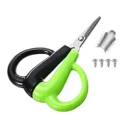 Fishing Scissors Serrated Edge Shears with Buckle Floating Snips, Green Black