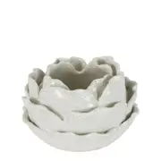 [OneWorld Collection] Cabbage Vase White Small