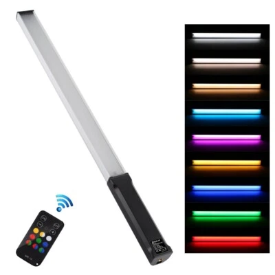 Varita de Luz LED RGB de Mano, Luz de Relleno para Fotografía y Video, Control R