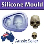 Sku2 - Two human half face skull Silicone Moulds