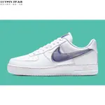 NIKE AIR FORCE 1 LOW 全白 黑底 紫勾 低幫休閒滑板鞋AO2441-101男女鞋