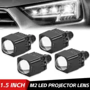 4x 1.5'' Mini Bi-LED Projector Lens High Beam 10000LM 6000K Retrofit Universal