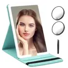 Travel Makeup Mirror with Detachable 3.5inch 10X & 20X Magnifying Mirror, Lar...