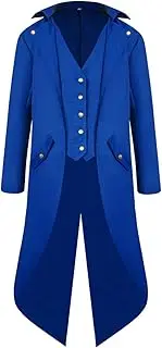 [LOGANZ] Steampunk Gothic Jacket - Vintage Victorian Tuxedo Tailcoat | Men's Costume, For Photo Shoots, Anime Show, School Games, Casual Dress