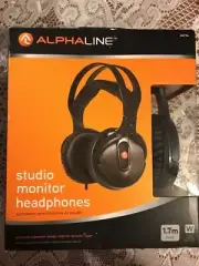 NEW Alphaline Studio Monitor Headphones Headset 1.7 m cord Ergonomic Design 50mm