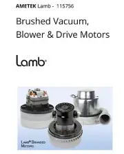 Ametek Lamb Brushed Vacuum Motor Model 115756