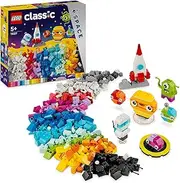 LEGO Classic Creative Space Planets 11037 Buildable Solar System Toy for Kids, Shuttle Rocket Building Set,for Little Astronauts, Boys and Girls Aged 5 and Over