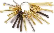Skeleton Key Set, 19 Keys Universal Skeleton Keys for Vintage Old Furniture