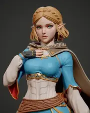 Princess Zelda Statue 3D Print Unpainted/Unassembled