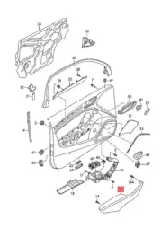 Genuine AUDI Armrest Black/Cliff Grey 8V4867174AKND