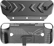 For Asus ROG Ally X TPU Protective Case Cover Drop-proof with Stand Protector Sleeve Anti-Scratch Sleeve Case with Thumb Grip Caps & Screen Protector All-round Protection Game Acce