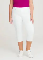 [Virtuelle] Taking Shape The Bestfriend Crop Jegging Size 20 in White, Cotton - Plus Size Women's Clothing White