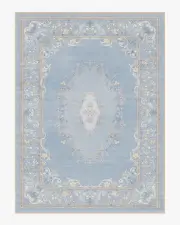 275' x 365' | Machine Washable Runner Rug | Kid & Pet Friendly | Indoor Rug | Lady Whistledown Soft Blue Rug by Bridgerton | Ruggable